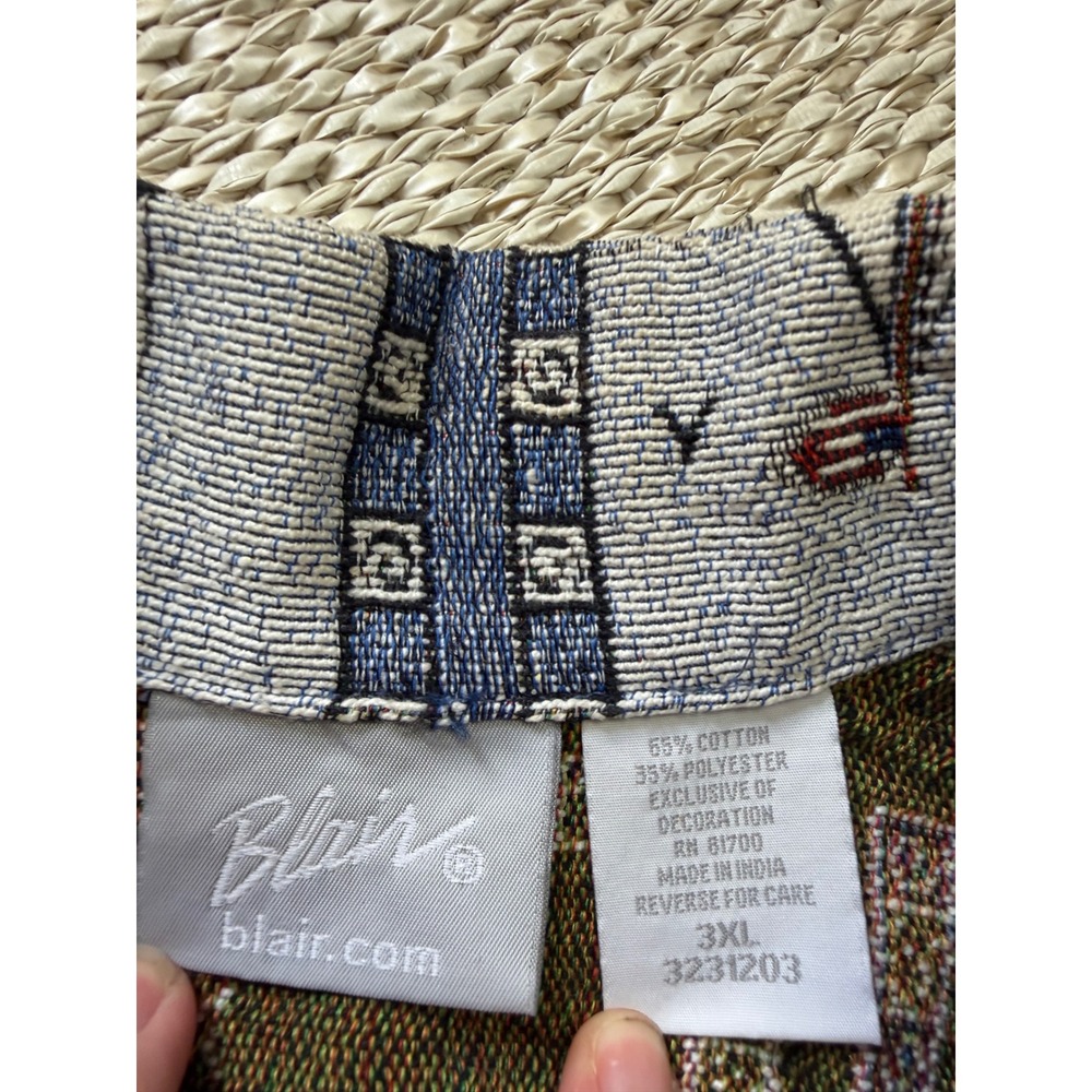 Blair Lighthouse Tapestry Jacket Womens 3XL Nautical Sailboat Woven Chore Coat - Picture 4 of 11